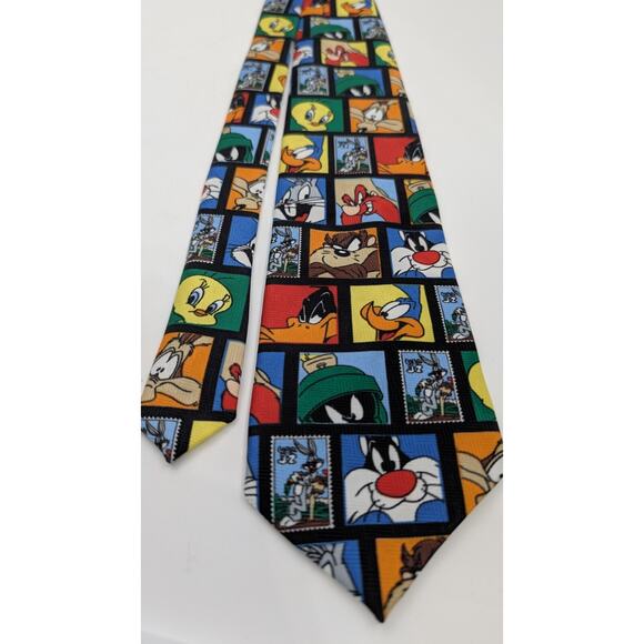 1997 Warner Bro. United States Postal Service Looney Tunes Stamp Collection Tie. - Picture 1 of 5